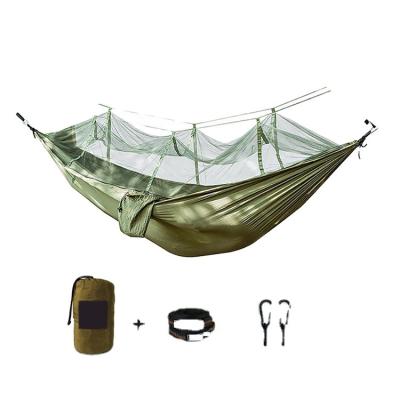 China Modern Ultralight Portable Camping Hammock With Mosquito Net Travel Camping Boosting Travel Parachute Hammock for sale