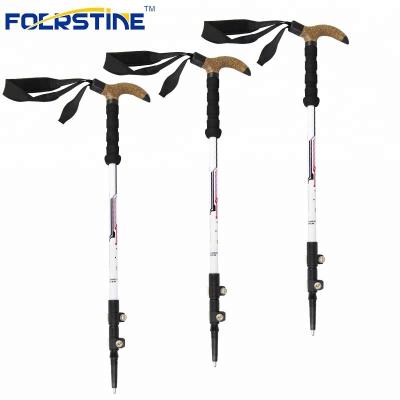 China Folding EVA 63-135cm Length Travel Hiking Folding Light Walking Stick Carbon Fiber Trekking Poles for sale