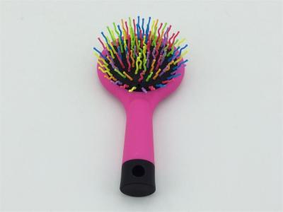 China Plastic hair brush with mirror Plastic color hair brush for sale