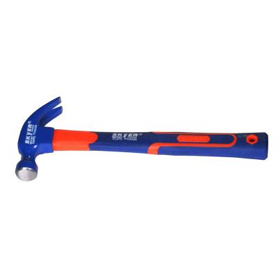 Κίνα USA and British Style 8oz 65% Fiberglass Grip High Quality Powder Coated Claw Hammer Patent Design προς πώληση