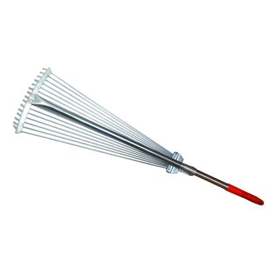 中国 Garden Rake 15 TEETH ADJUSTABLE STEEL RAKE WITH RETRACTABLE STEEL HANDLE 販売のため