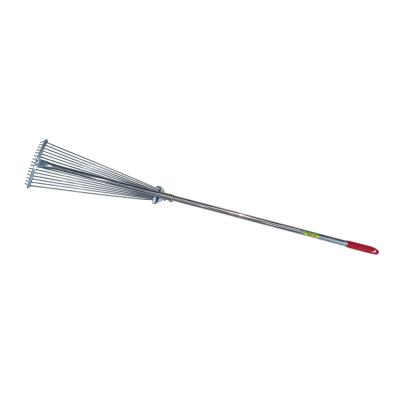 China Garden Rake 15 TEETH ADJUSTABLE LONG HANDLE STEEL RAKE en venta