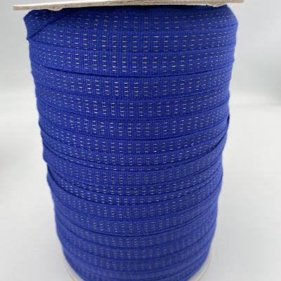 China High Tenacity Anti-Static Metal Blended Wire Include Type 10mm Ribbon Polyester Conductive Webbing For Garment for sale