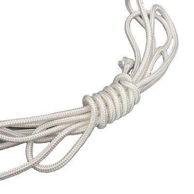 China Factory Supply Durable Wholesale White Color Cheap Price 6mm Nylon Strong Braided Rope for sale