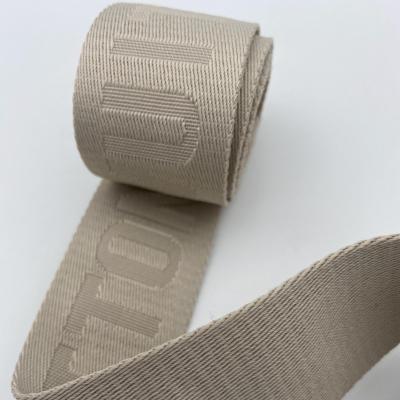 China Factory Wholesale 35mm Belt High Tenacity Polyester Jacquard Webbing Elastic Band For Waist Bag Strap for sale