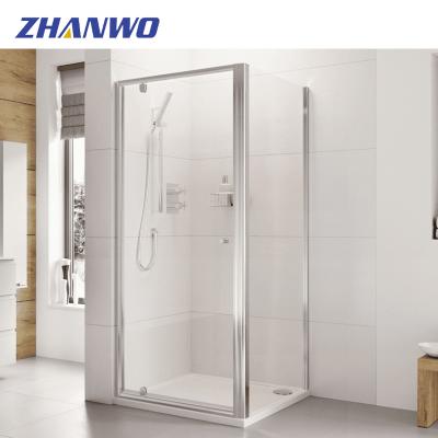 China Modern Cabin Bathroom Sliding Shower Aluminum Framed Glass Door for sale