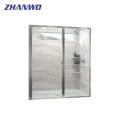 China Sliding Open Folding Glass Doors 8mm Modern Bathroom Double Glass Shower Doors for sale