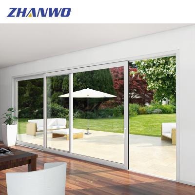 China Aluminum Alloy Windproof Square Frame Shape Porcelain Sliding Doors for sale