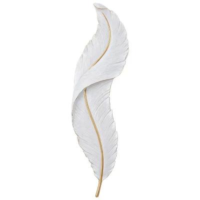 China Luxury Hotel Resin Wall Light Home Fixtures Living Room Indoor Decorative Feather Bedside Modern Indoor Led Wall Lamp - Buy With A for sale