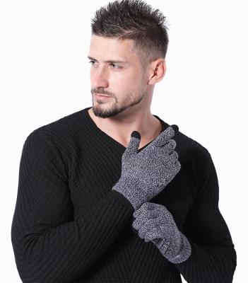 China Winter Wool Thickened Velvet Thickened Outdoor Daily Life Men's Warm Knitted Gloves for sale