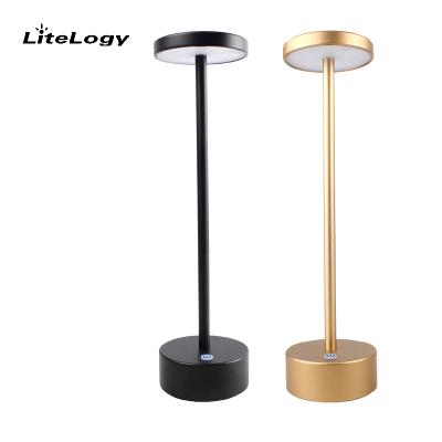 China 3-Level Shine Luxury Rechargeable Batteries Desk Lamp Led Usb Side Design Work Revealed Dinner Laptop Lamp Table For Reverberant Room for sale