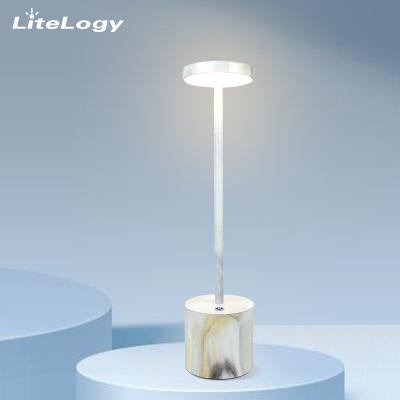 China high quality 3-level shine bedside marble desk lamp for hotels for sale