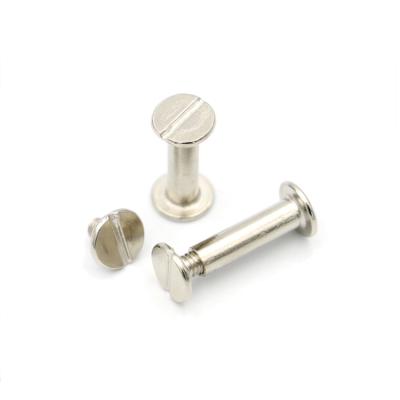 China Nickel Plated Stainless Steel Ledger Screws, Snap Rivet Chicago Screws, Brass Male & Female Ledger Binding Screws for sale