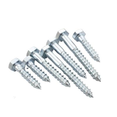 China General Industry Factory Direct Galvanized Hex Head DIN571 Wood Screw for sale