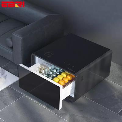 China (Other) Modern Design Adjustable Smart Fridge Coffee Table With HiFi Speaker And USB Charger Freezer Drawers for sale