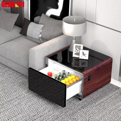 China Adjustable (other) enjoy life high quality Bluetooth USB charging smart living room coffee table and side table music refrigerator for sale