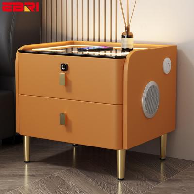 China Convertible High Quality Radio Charging Nightstands Modern Bedroom Bedside Tables Led Panel Accessories for sale