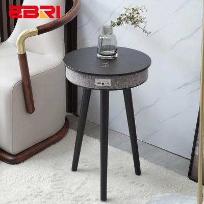 China Ebri smart extendable modern side table Ebri induction lamp music speaker outdoor indoor human coffee table with wireless charger for sale