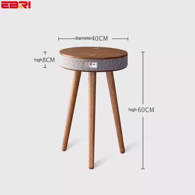 China Hot Selling Lower Price Professional Wireless Furniture Extendable Smart Beside Table Tooth Speaker Simple Solid Wood Blue Coffee Table for sale