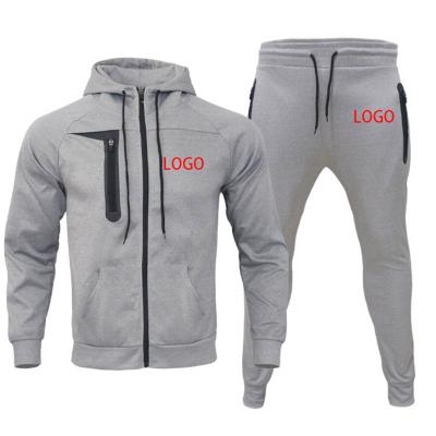 China Antibacterial Custom Logo Tracksuit Training Activewear Jogging Sweat Suit Mens Hooded Tracksuit Mens Sportswear Mens Suits Sportswear for sale