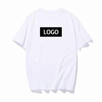 China Cheap Custom Anti-Wrinkle Summer 4XL Men Student Short Sleeve Loose Plus Size T Shirts Simples Plain Plain 100% Cotton T-Shirt With Logo for sale