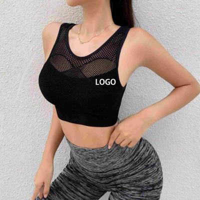 China Quick Dry Women's Breathable Mesh Compression Bras Fitness Activity Bras Yoga Running Workout Women Sports Bras for sale