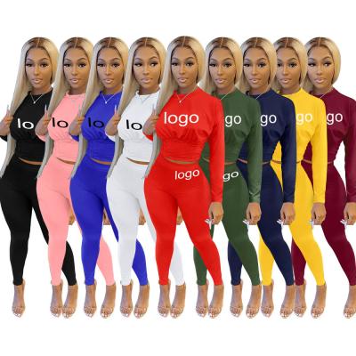 China New arrivals breathable women's two-piece pants set solid color tights suit sports folds casual decoration waist suit fashion for sale