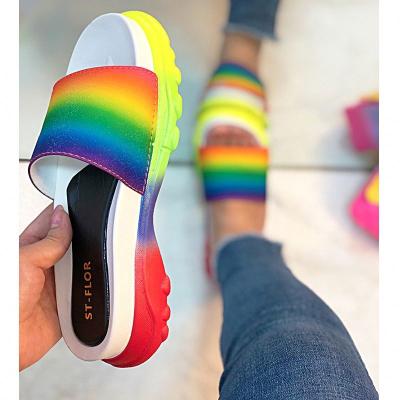 China 2021 Fashion Trend Women's Multi Platform Fashion Student Colorful Sport Ladies Candy Color Jelly Sandals for sale