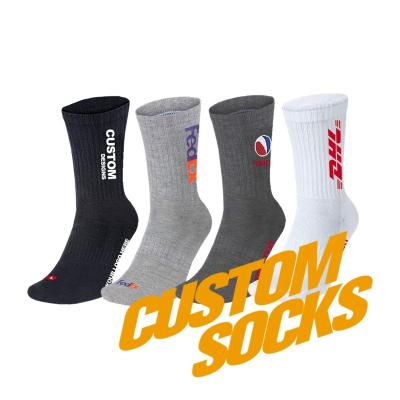 China Free Design Breathable And Custom Logo Mockup Mens Bamboo Cotton Socks Breathable Sport Socks for sale