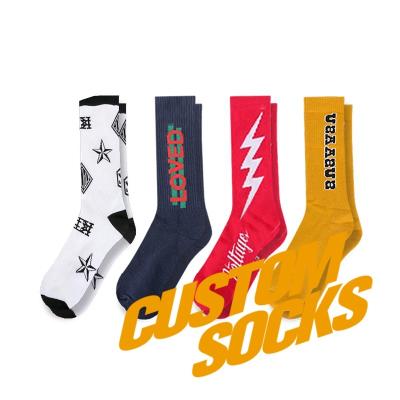 China Free Design & Mockup Cotton QUICK DRY Bamboo Crew Socks Custom Logo Cotton Mens Socks for sale