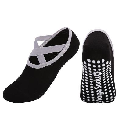 China Custom QUICK DRY Z-10 Logo Grip Anti-Slip Cotton Fitness Pilates Yoga Sock For Woman for sale