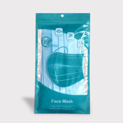 China Custom Printed Disposable Face Mask Zipper Lock N95 Surgical Disposable Plastic Packaging Bag China Supplier Custom Design Printing Zip Lock for sale