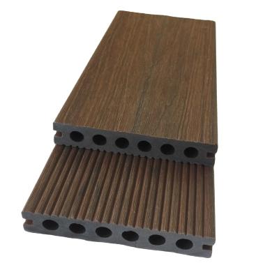 China Wood Waterproof Plastic Composite Composite Coextrusion WPC Anti-water Cavity Exterior Flooring Decking for sale