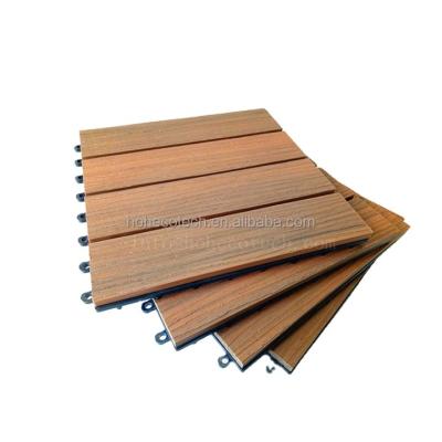 China Modern Waterproof WPC Square Composite Tile Flooring for sale