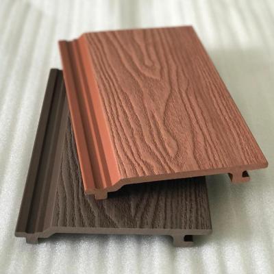 China Fire Resistant Waterproof WPC Panel Deep Wood Grain Wpc Exterior Wall Claddings for sale