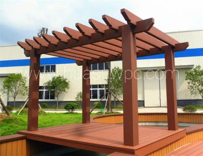 China Easily Assembled Outdoor Wood Look Wpc Pergola for sale