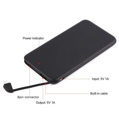 China High Capacity PP502 5000mah Ultrathin Portable Power Bank 5000mah for sale