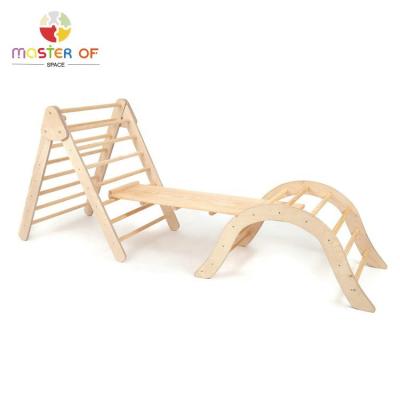 China 3 Years+ Wooden Montessori Climber Climbing Triangle With Ramp, Climbing Arch For Toddler Gym W01F042 for sale