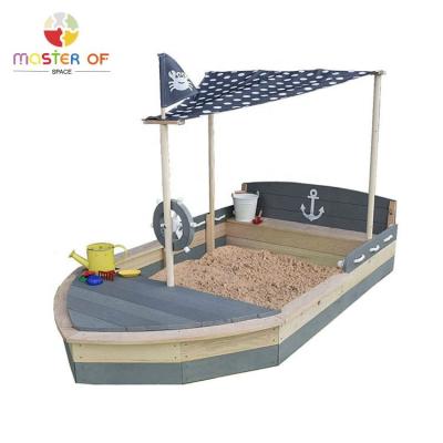 China 3 Years+ Garden Sandbox Backyard Playsets Kids Wooden Sandbox With Canopy W01D164 for sale