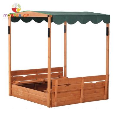 China 3 Years+ Wooden Garden Sandbox Kids Play Sandpit With Canopy W01D162 for sale