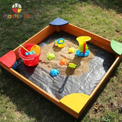 China 3 Years+ Large Garden Playground Wooden Sandbox For Kids W01D158 for sale