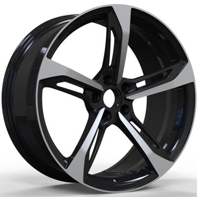 China China Aluminum 19 Inch Monoblock Forged Brushed Black Alloy Spoke Auto Car Wheel Rims 5x112 Alu Fit For Hyundai Sonata for sale