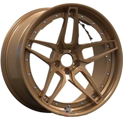 China Aluminum Classic 5 Double Spokes 2 Piece Forged Aluminum Alloy Deep Concave Wheels Rims 22in Hot Sale for sale