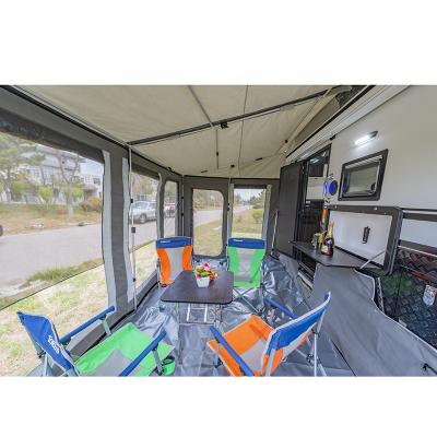 China COMPAKS Raised RV 13 Ft POPTOP Off Road Trailer With Fully Welded Aluminum Composite Panel Frame for sale