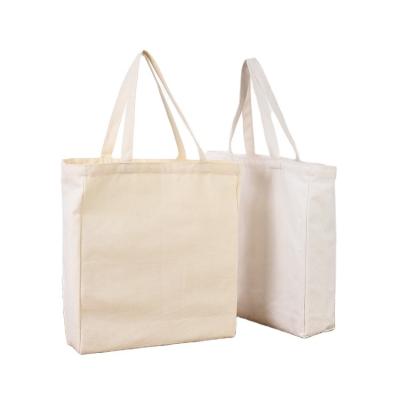 China High Quality Custom Handled Printed Logo Standard Size Shopping Eco Tote Cotton Canvas Bags for sale