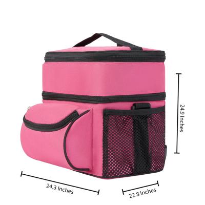 China Double Layer Waterproof Lunch Bag Multifunctional Cooler Bag for sale