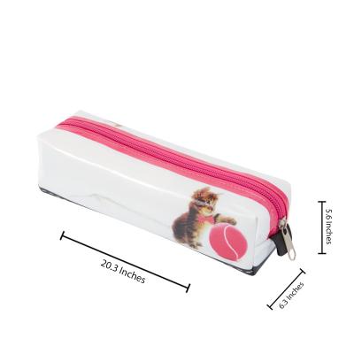 China Schools & Offices Wholesale Student Large Capacity Polyester School Zipper Pencil Case for sale