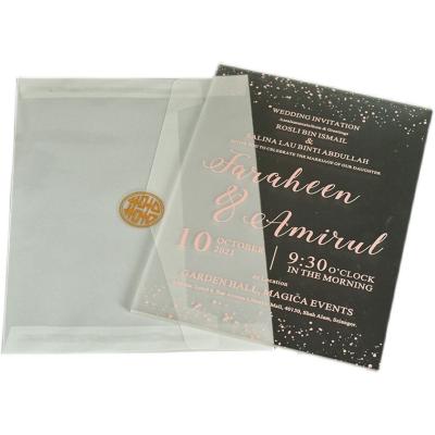 China High End Personalized Clear Acrylic Europe Wedding Invitation With Wedding Card Box for sale