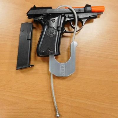 China Zinc Alloy Cable Length Gun Lock Trigger Lock for sale