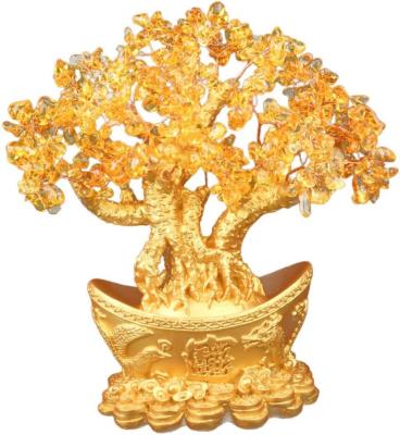 China Wholesale creative sand gold velvet Europe factory office gold tree ornaments hair wealth invitation tree for sale